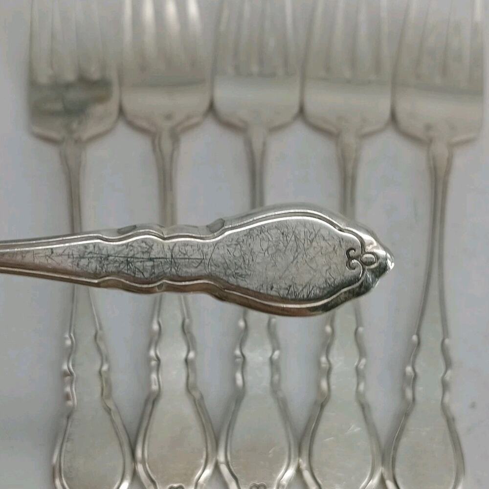 6X SF Rogers Oneida ALOUETTE Silverplate Salad Forks 1978